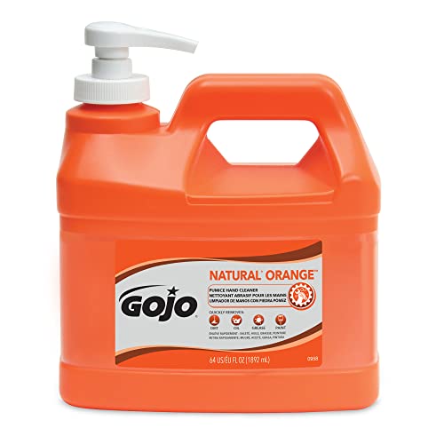 GOJO Natural Orange Pumice Hand Cleaner, 1/2 Gallon Pump Bottle