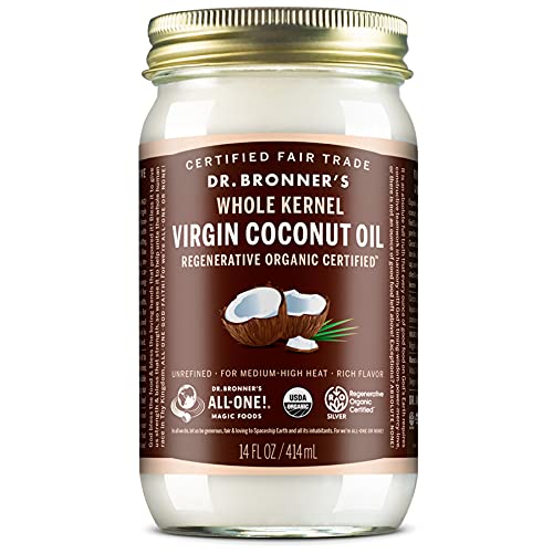 Dr. Bronner's Organic Virgin Coconut Oil, Whole Kernel, 414 mL