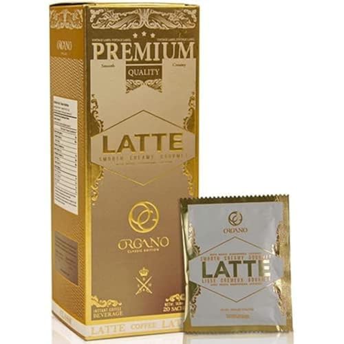 Organo Gourmet Cafe Latte with Ganoderma Lucidum, 20 Sachets