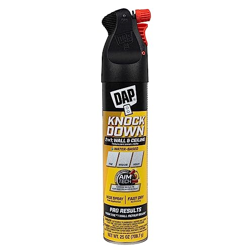 DAP Knockdown Water Based Wall and Ceiling Texture Spray, White, 25 oz