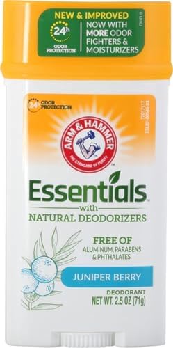 Arm & Hammer Essentials Solid Deodorant, Clean Juniper Berry, 2.5 oz (Pack of 3)