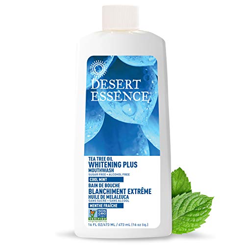 Desert Essence Tea Tree Whitening Mint Mouthwash, 16 fl oz
