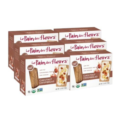Le Pain des Fleurs Organic Chestnut Crispbread, 5.3 oz (Pack of 6)