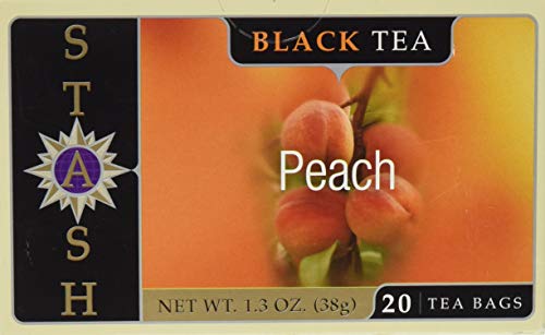 Stash Tea Black Tea, Peach, 20 Count