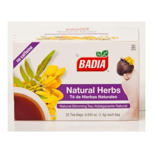 Badia Natural Herbs Tea Bags, 25 Count (Pack of 10)