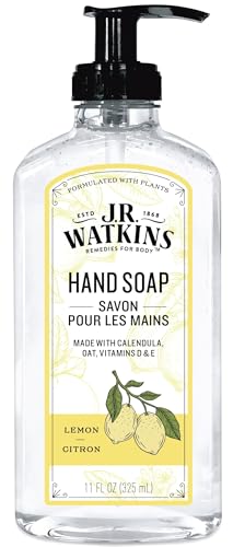 J.R. Watkins Naturals Lemon Hand Soap, Clear, 11 oz
