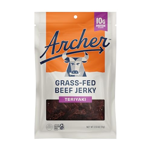 Archer Grass Fed Beef Jerky, Teriyaki, 2.5 oz
