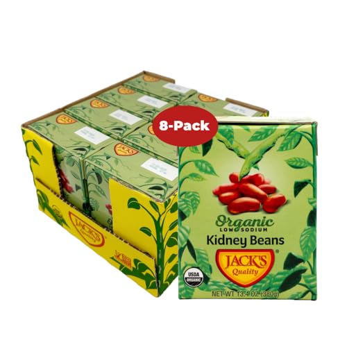 Jack's Organic Kidney Beans, 13.4 oz (Pack of 8)