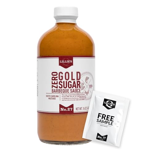 Lillie's Q Zero Sugar Gold Barbeque Sauce, Gourmet Carolina, 16 oz