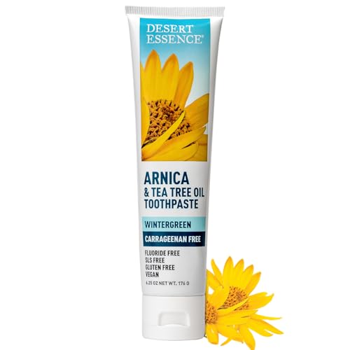 Desert Essence Arnica & Tea Tree Oil Toothpaste, Wintergreen Mint, 6.5 oz