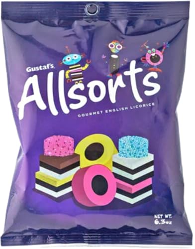 Gustaf's Allsorts Gourmet English Licorice, 6.3 oz Bag (Pack of 3)