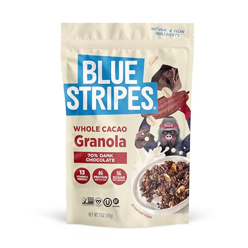 Blue Stripes Whole Cacao Granola, Dark Chocolate, 7 oz