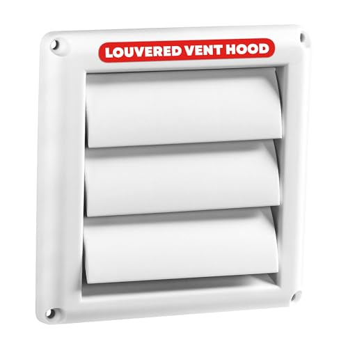 Deflecto Outdoor Dryer Vent Cover, 4 in, White