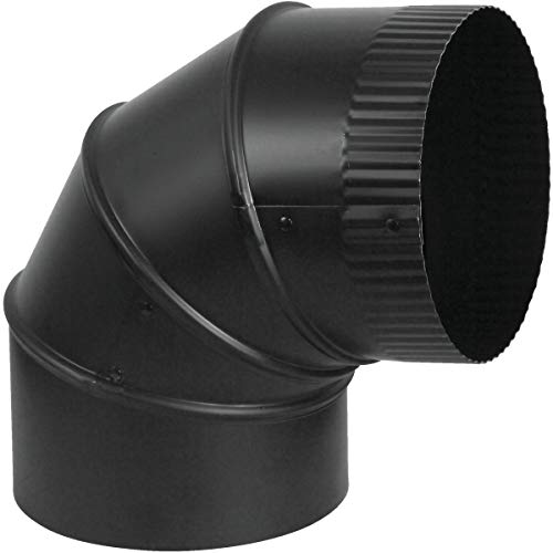 Imperial Manufacturing Elbow, 4 Inch Diameter, Black, 28 Gauge