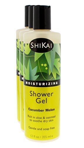 ShiKai Daily Moisturizing Shower Gel, Cucumber Melon, 12 oz (Pack of 3)