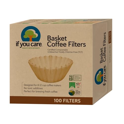 If You Care Unbleached Basket Coffee Filters, 8 Inch, 100 Count