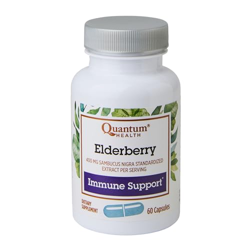 Quantum Health Elderberry 400 mg Sambucus Nigra, 60 Capsules