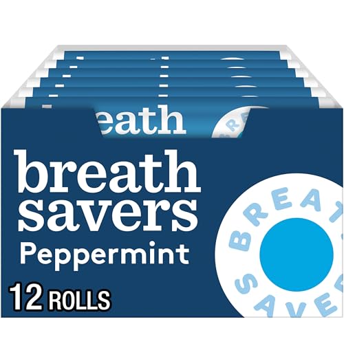 Breath Savers Peppermint Sugar-Free Breath Mints Rolls, 0.75 oz (24 Count)