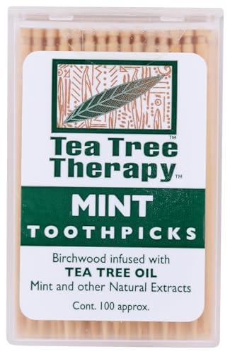 Tea Tree Therapy Mint Tea Tree Toothpicks, 100 Count