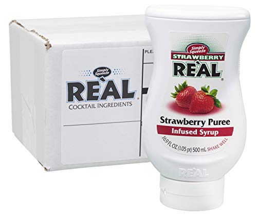 Reàl Strawberry Puree Infused Syrup, 16.9 fl oz Squeeze Bottle