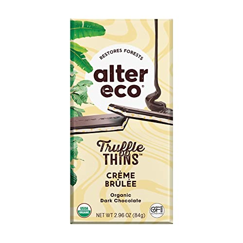 Alter Eco Creme Brulee Truffle Thins Chocolate Bar
