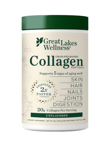 Great Lakes Wellness Collagen Peptides Powder, Unflavored, 16 oz
