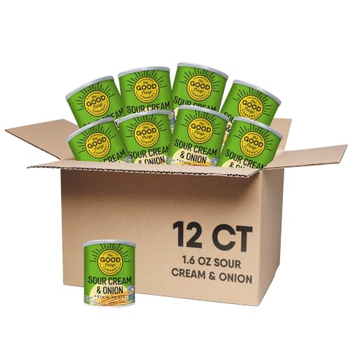 The Good Crisp Company Minis Sour Cream Chips, 1.6 oz Can (Pack of 12)