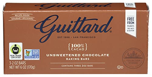 Guittard Unsweetened Baking Chocolate Bar, 6 oz