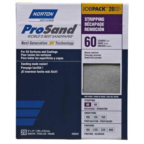 Norton ProSand Premium Sandpaper Sheets, 150 Grit (Pack of 20)