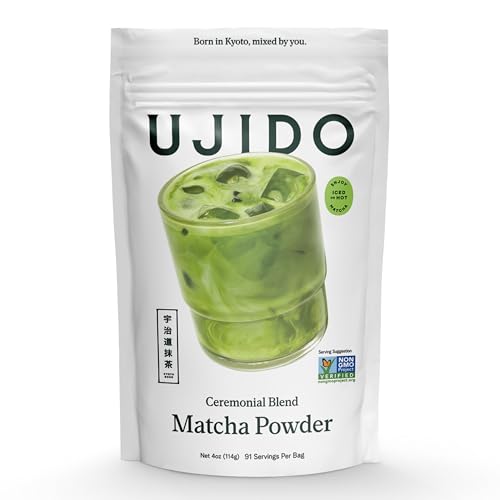 Ujido The Path of Zen Ceremonial Blend Japanese Matcha Green Tea Powder, 4 oz