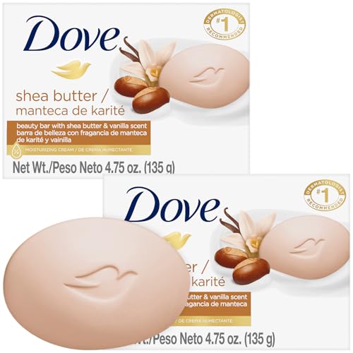 Dove Shea Butter & Vanilla Beauty Bar, 4.75 oz (Pack of 2)