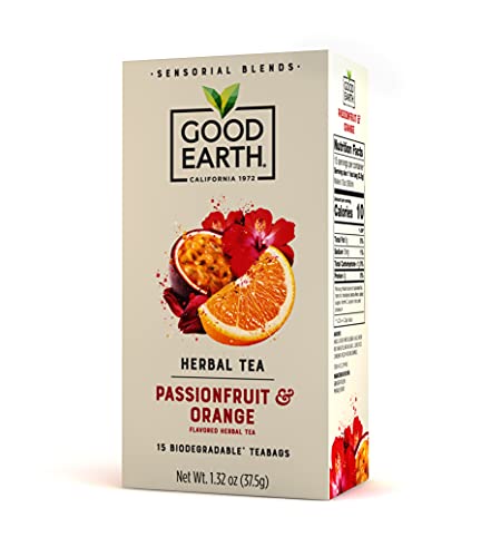 Good Earth Sensorials Passionfruit & Orange Herbal Tea, 15 Count