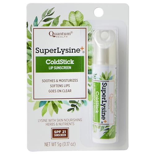 Quantum Health SuperLysine+ Lip Sunscreen Clear Balm, SPF 21, 0.17 oz
