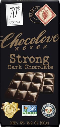 Chocolove Strong Dark Chocolate Bar, 70%, 3.2 oz