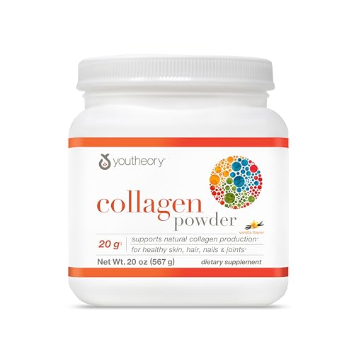 Youtheory Collagen Powder, Vanilla, 20 g, 21 Packets