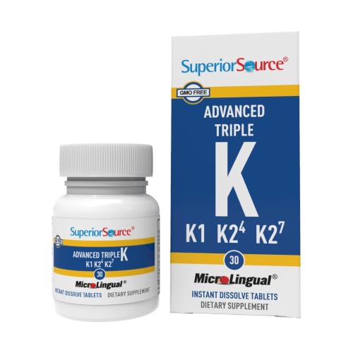 Superior Source Advanced Triple K, Vitamins K1 and K2 (MK-4), K2 (MK-7), 30 Count