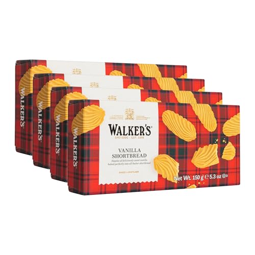 Walker's Pure Butter Shortbread Vanilla Cookies, 5.3 oz (Pack of 4)