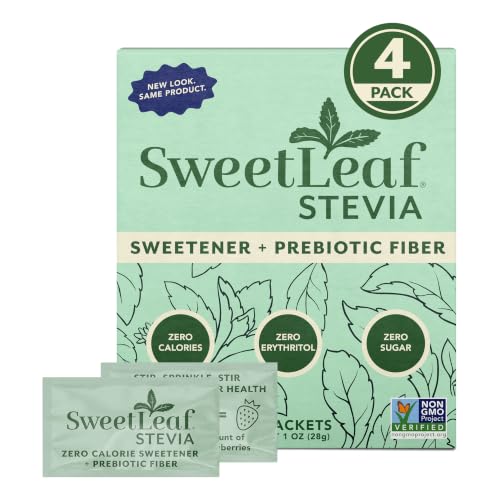 SweetLeaf Stevia Powder Sweetener, 35 Packets (Pack of 4)