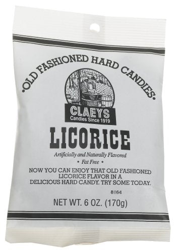 Claey's Old Fashioned Licorice Hard Candy, 6 oz