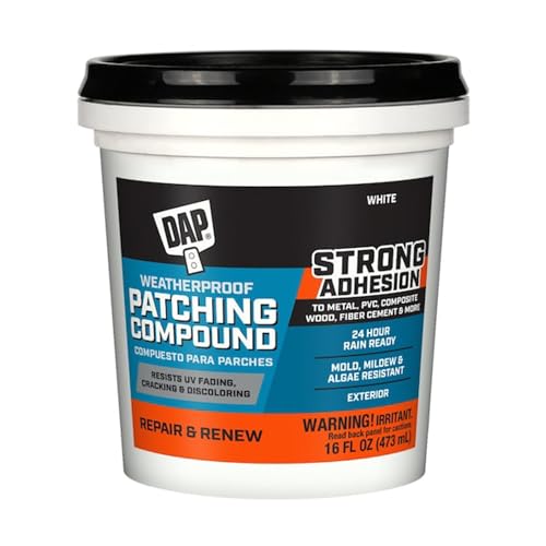 DAP Weatherproof Patching Compound, White, 16 oz