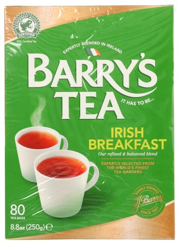 Barry's Tea Irish Breakfast, 80 Tea Bags (Pack of 2)