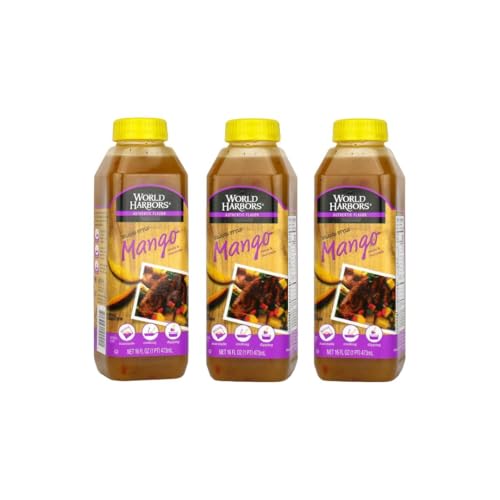 World Harbors Island Mango Sauce & Marinade, 16 fl oz (Pack of 3)