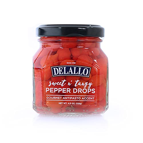 DeLallo Sweet & Tangy Pepper Drops, 4.3 oz Jar