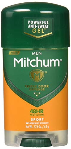 Mitchum Men's Triple Odor Defense Gel Antiperspirant Stick, Sport, 2.25 oz (Pack of 2)