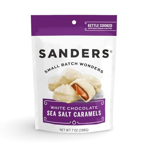 Sanders Sea Salt White Chocolate Caramels, 7 oz