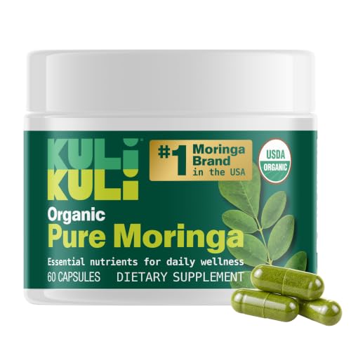 Kuli Kuli Organic Moringa Capsules, 1000 mg, 60 Count