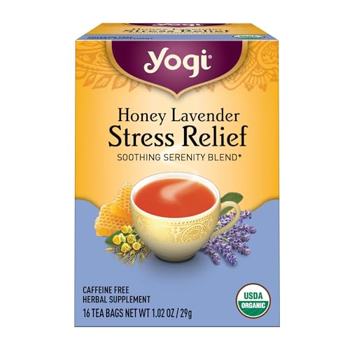 Yogi Tea Herbal Stress Relief Tea, Honey Lavender, 16 Count