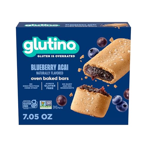 Glutino Gluten Free Oven Baked Bar, Blueberry Acai, 5 Count