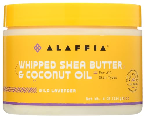 Alaffia Coconut Oil Whipped Shea Butter, Wild Lavender, 4 oz