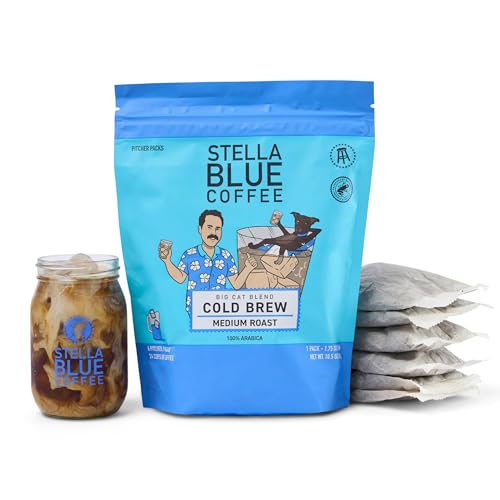 Cold Brew Coffee Bags, Big Cat Blend, Medium Roast Ground Arabica